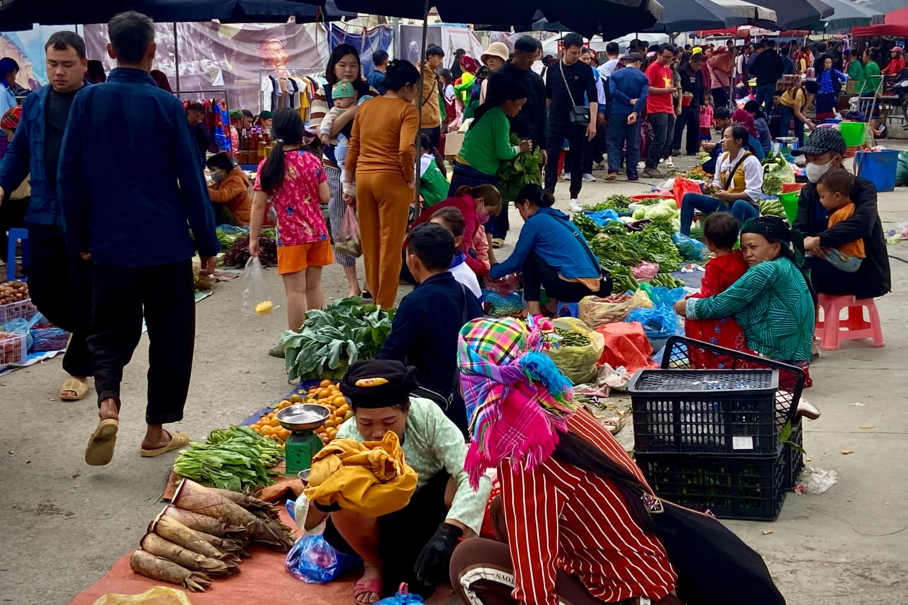 Explorez le marché local de Ha Giang