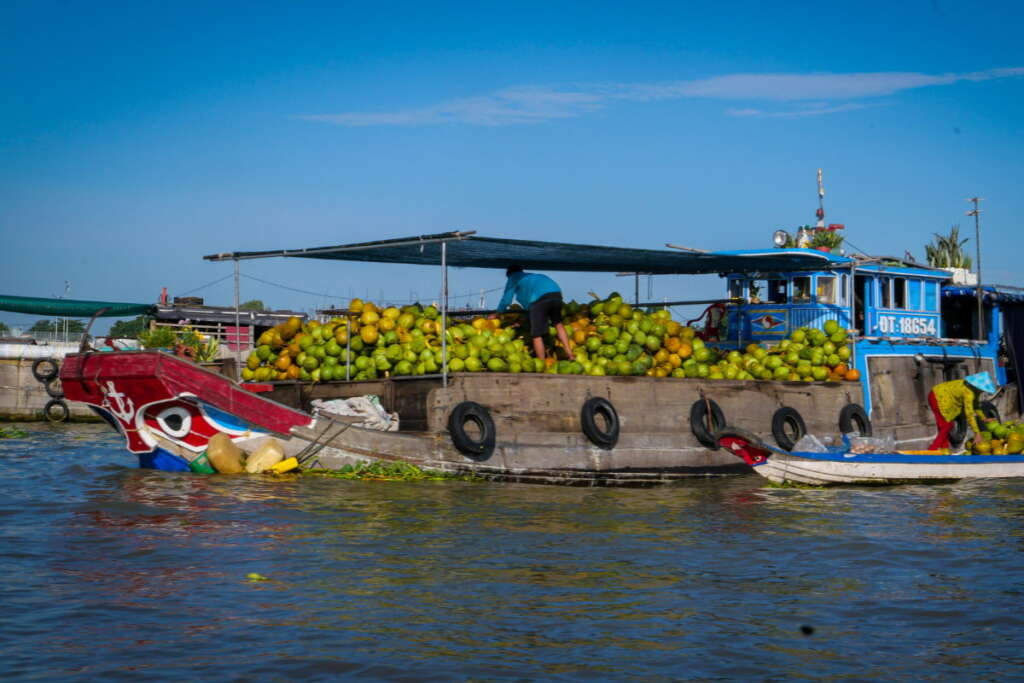 Marché flottant de Long Xuyen