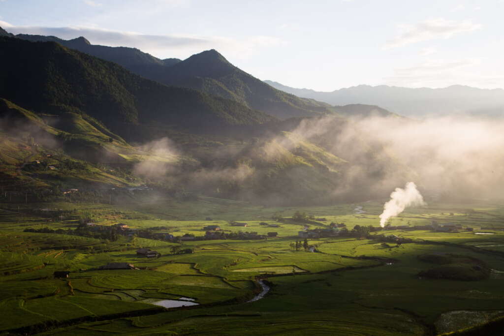 Vue imprenable à Khau Pha, Mu Cang Chai, Vietnam