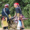 Habitants locaux en costume traditionnel à Sapa, Vietnam