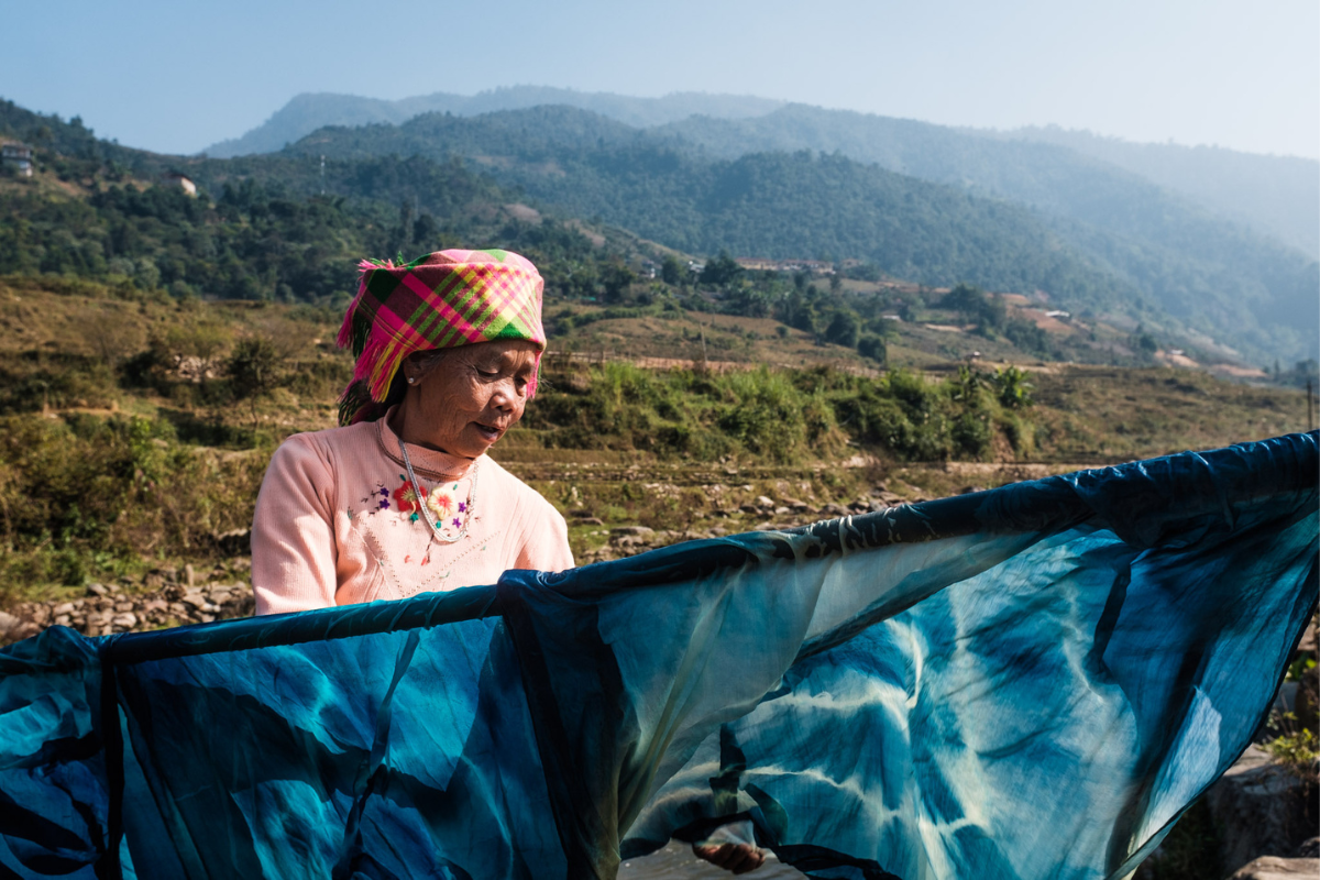 Mu Cang Chai Vietnam fabric dying